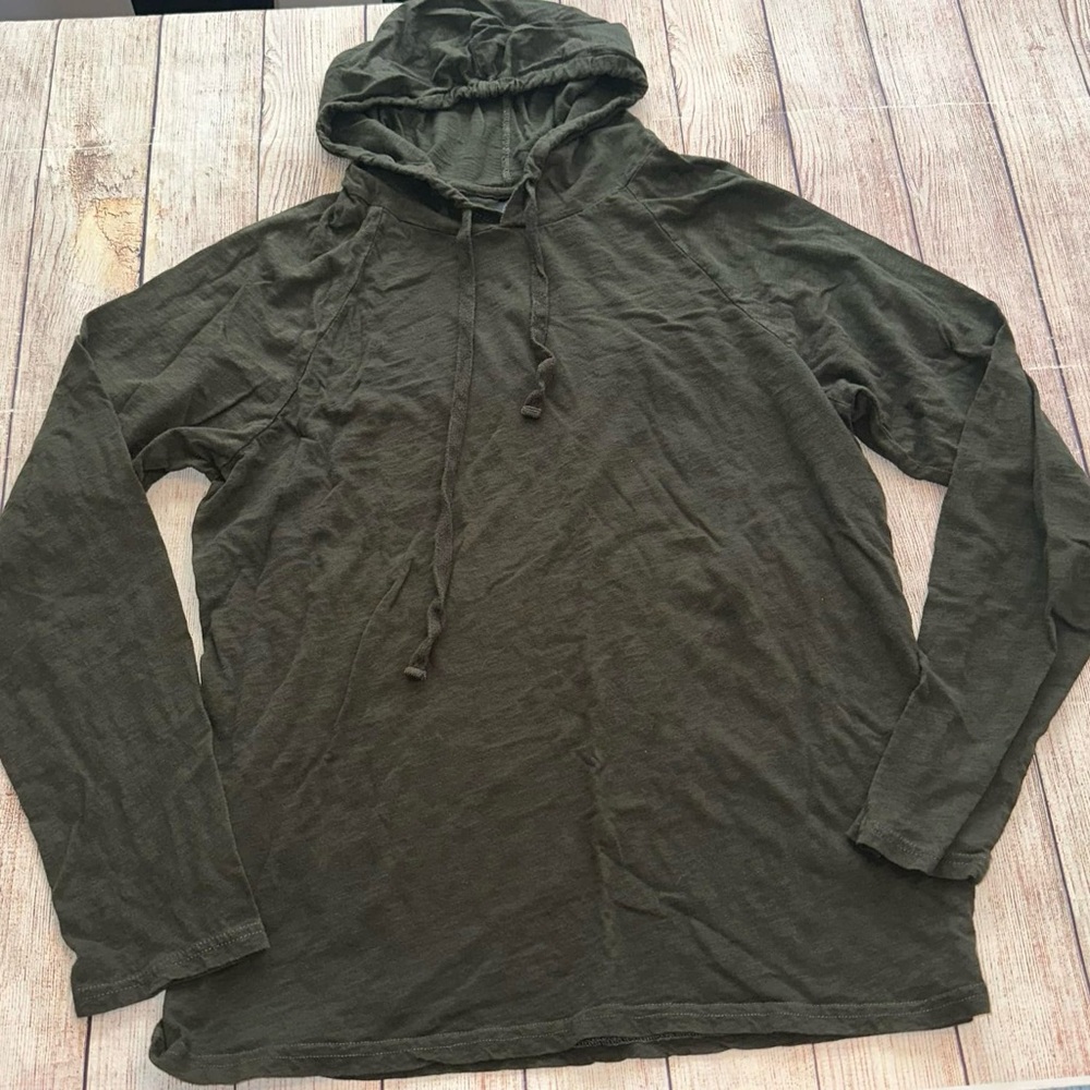Z supply Olive Green Hooded Shirt size L